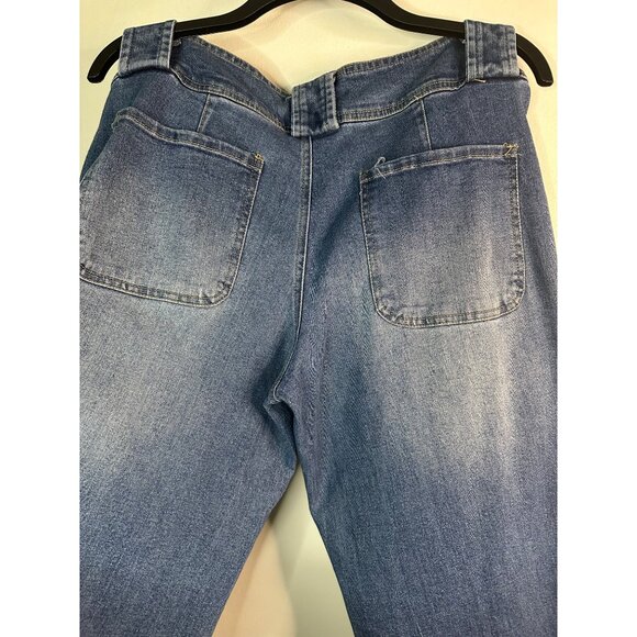 Blue Spice Y2K Wide Leg Jeans Size 13 Low Rise Loose Fit Baggy 2000s Denim - Picture 7 of 9